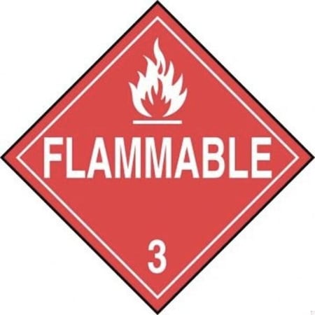 Accuform DOT PLACARD HAZARD CLASS 3  MPL301VS100 MPL301VS100